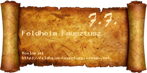 Feldheim Fausztusz névjegykártya